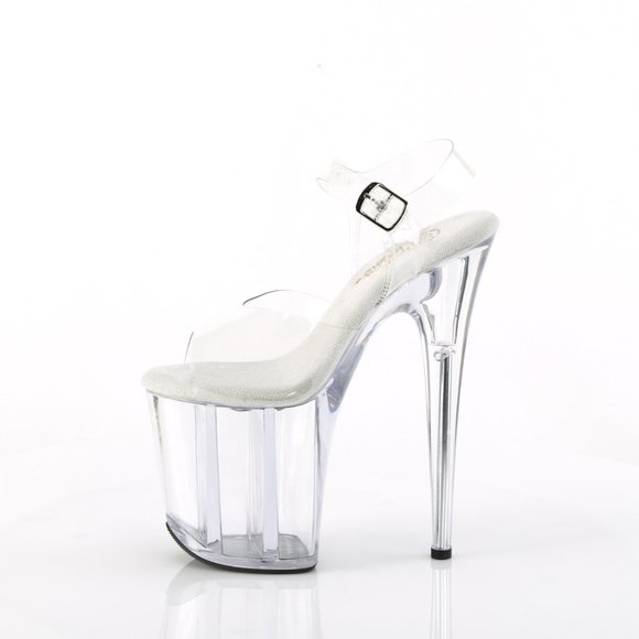 Pleaser Flamingo 808 Clear Platform Heels - Picture 4 of 5